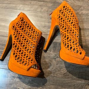 Sexy for fall orange booties!